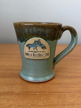 SUNSET HILL Co Corolla Wild Horse Fund Coffee Mug Green/Blue